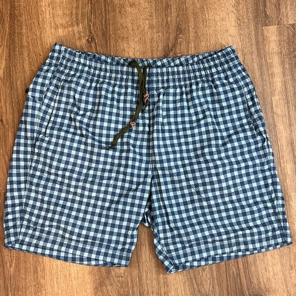 Relwen Blue Gingham Air-Stretch Hybrid Windshort Trunks Sz XL - Picture 3 of 13